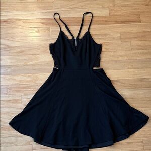Lush Elegant Black Backless Dress